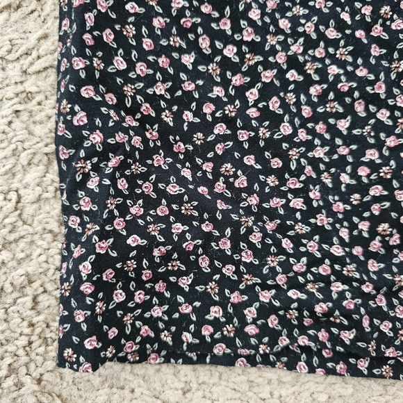 Late 80's Early 90's vintage Grunge Calico Cottagecore Sexy Overall Jumpsuit - Picture 2 of 6